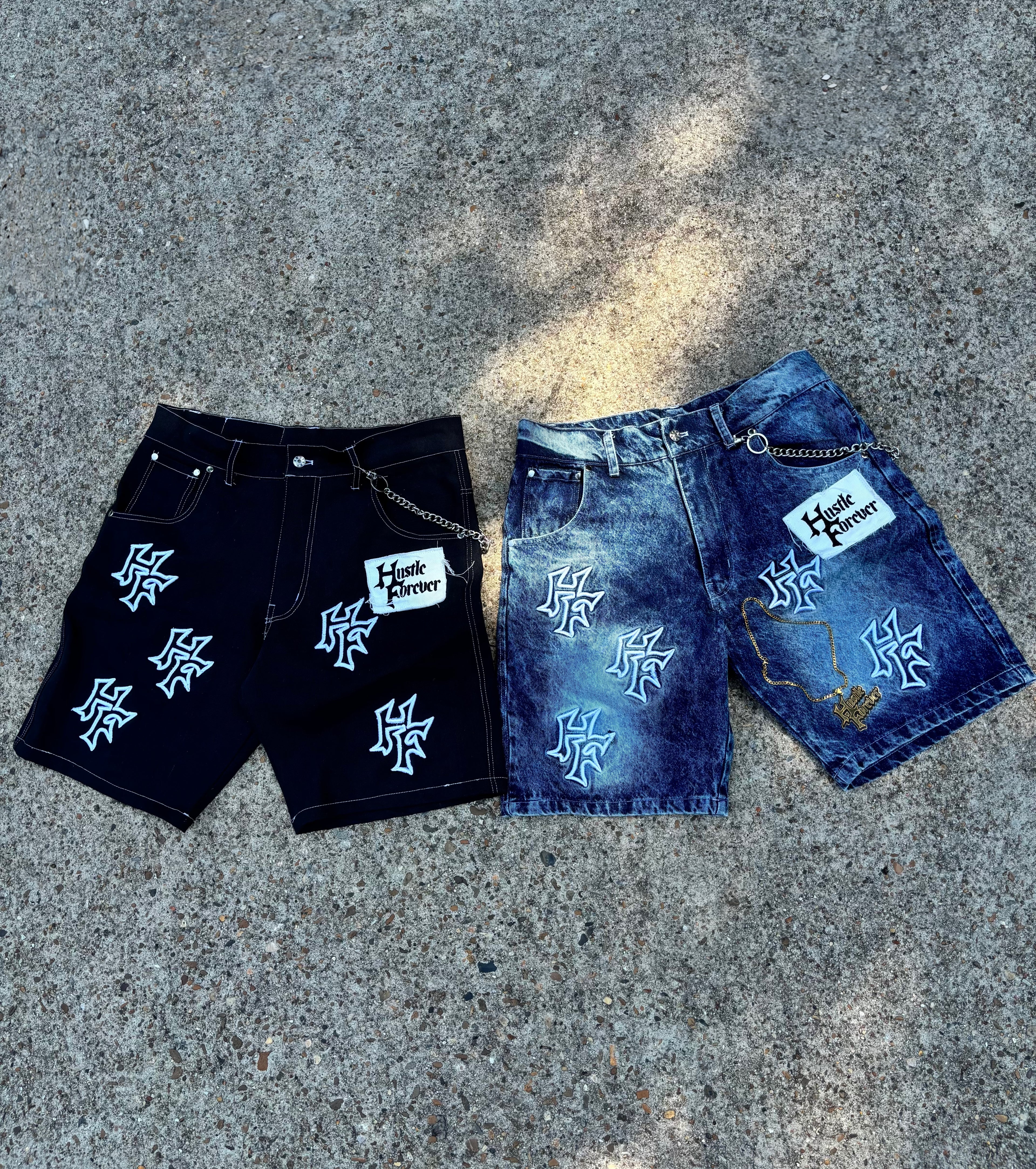 Hustle Forever Jorts