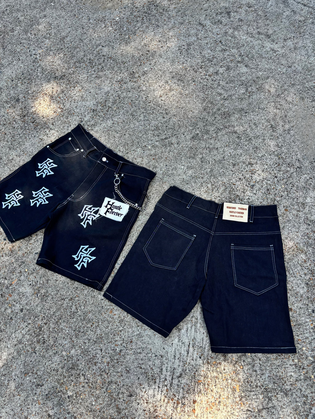 Hustle Forever Jorts