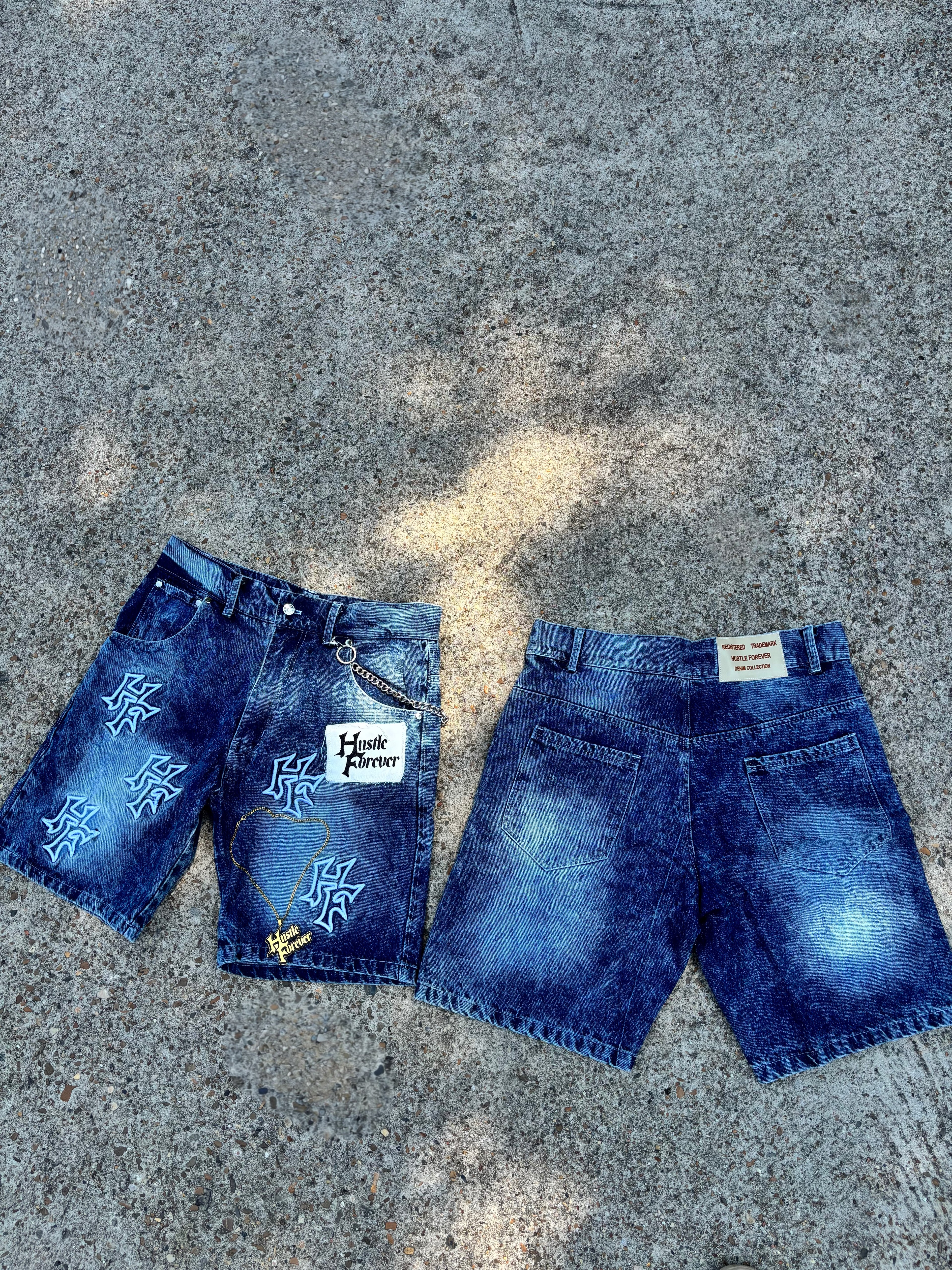 Hustle Forever Jorts